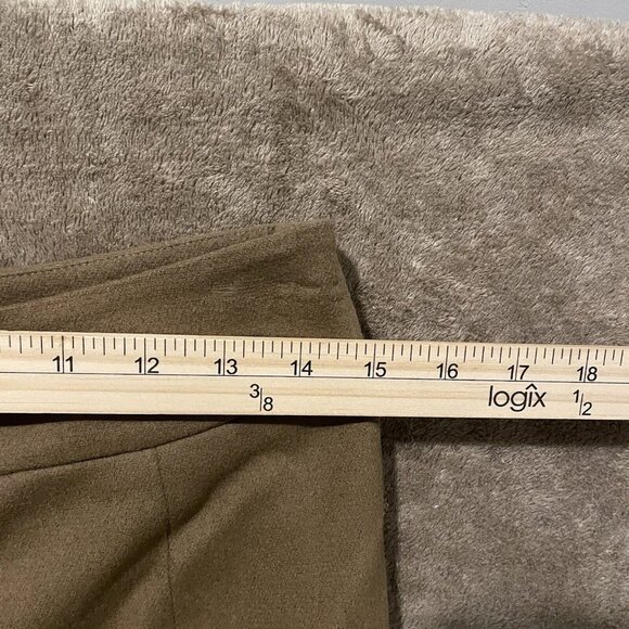 Women's Ann Taylor Brown Pencil Skirt Size 2 Wool Blend Lined Back Zip Knee - Picture 4 of 5